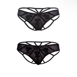 New! Bluebella Black Floral strappy back Nova Brief 2037